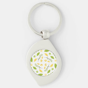 Natuur Patroon Bladeren Tekening Schets Bloemen Sleutelhanger