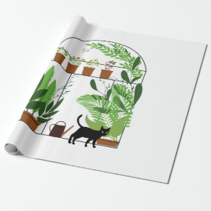 Natuur patroon, kas, tuinieren. Omheining, debiet Cadeaupapier