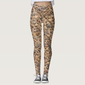 Natuur Pebble Stones Foto Leggings (Voorkant)