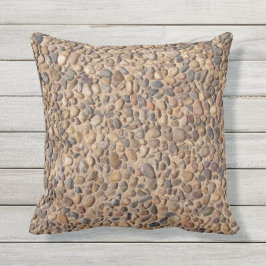 Natuur Pebble Stones Rustic Foto Buitenkussen