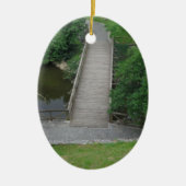 Natuur Photography Park Bridge Trees Green Keramisch Ornament (Voorkant)