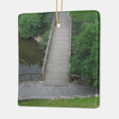 Natuur Photography Park Bridge Trees Green Keramisch Ornament (Links)