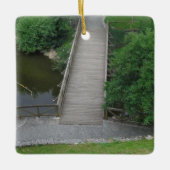 Natuur Photography Park Bridge Trees Green Keramisch Ornament (Voorkant)