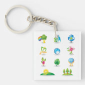 Natuur pictogrammen sleutelhanger (Voorkant)