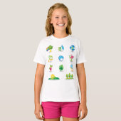 Natuur pictogrammen t-shirt (Voorkant volledig)