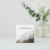 Natuur Pine Bossen die juwelen-beeldschermkaart ve Vierkante Visitekaartje (Staand voorkant)