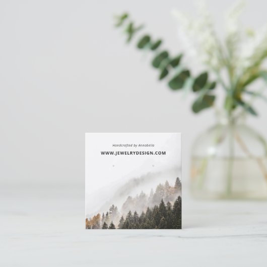 Natuur Pine Bossen die juwelen-beeldschermkaart ve Vierkante Visitekaartje (Staand voorkant)