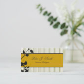 Natuur Pinstripes Dark Floral Interior Design Visitekaartje (Staand voorkant)