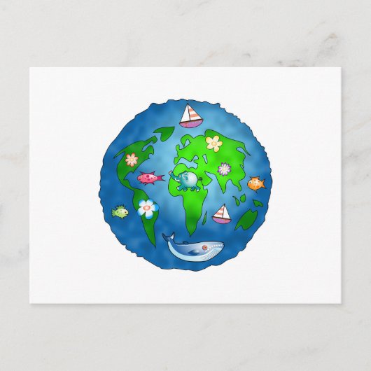 Natuur Planet Briefkaart (Voorkant)