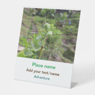 Natuur planten Fotografie Strand Water Reisnaam Reclamebord Met Voetstuk