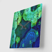 Natuur Platterns Vierkante Klok (Hoek)