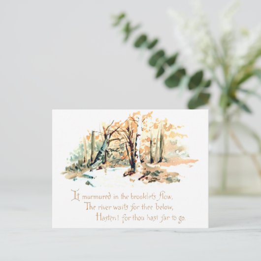 Natuur poëzie briefkaart (Staand voorkant)