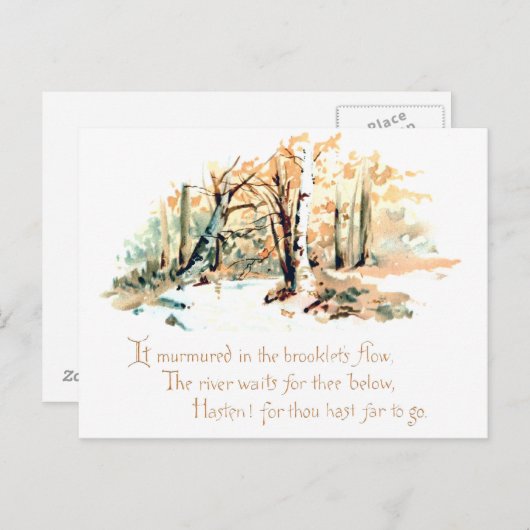 Natuur poëzie briefkaart (Voorkant / Achterkant)