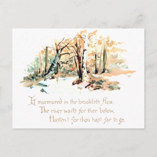 Natuur poëzie briefkaart (Voorkant)