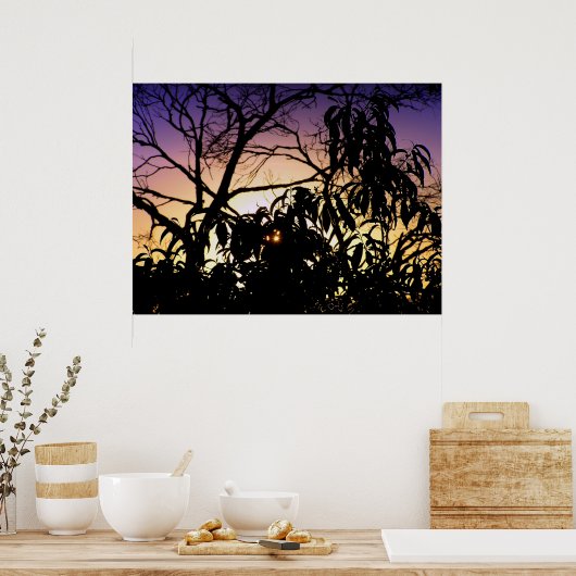 Natuur Poster silhouet (Keuken)