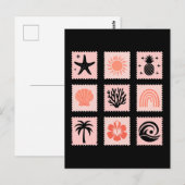 Natuur postzegelcollage briefkaart (Voorkant / Achterkant)