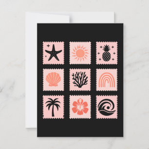 Natuur postzegelcollage briefkaart