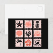 Natuur postzegelcollage briefkaart (Voorkant / Achterkant)