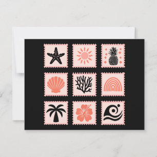 Natuur postzegelcollage briefkaart