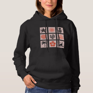 Natuur postzegelcollage hoodie
