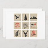 Natuur postzegelcollage kaart (Voorkant / Achterkant)