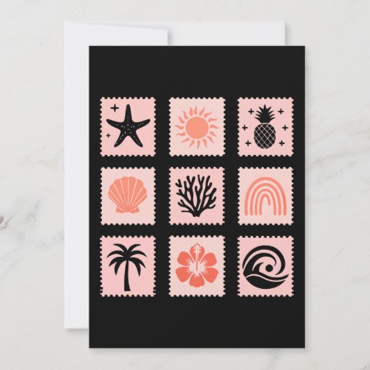 Natuur postzegelcollage kaart (Voorkant)