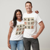 Natuur postzegelcollage t-shirt (Unisex)