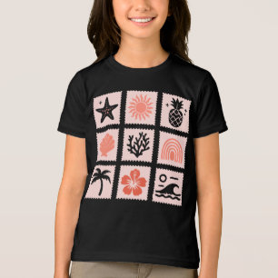 Natuur postzegelcollage Tri-Blend shirt