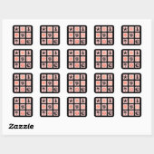 Natuur postzegelcollage vierkante sticker (Vel)