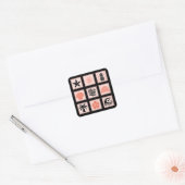 Natuur postzegelcollage vierkante sticker (Envelop)