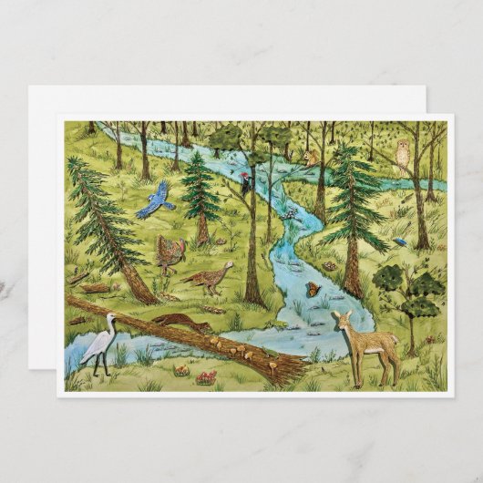 Natuur Preserve Briefkaart (Voorkant / Achterkant)