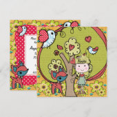 Natuur Prinses Birthday Uitnodiging (Voorkant / Achterkant)