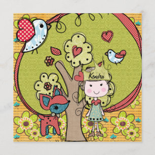 Natuur Prinses Birthday Uitnodiging