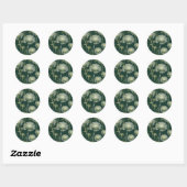 Natuur Queen Anne's Lace Pattern Ronde Sticker (Vel)
