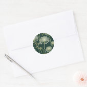 Natuur Queen Anne's Lace Pattern Ronde Sticker (Envelop)