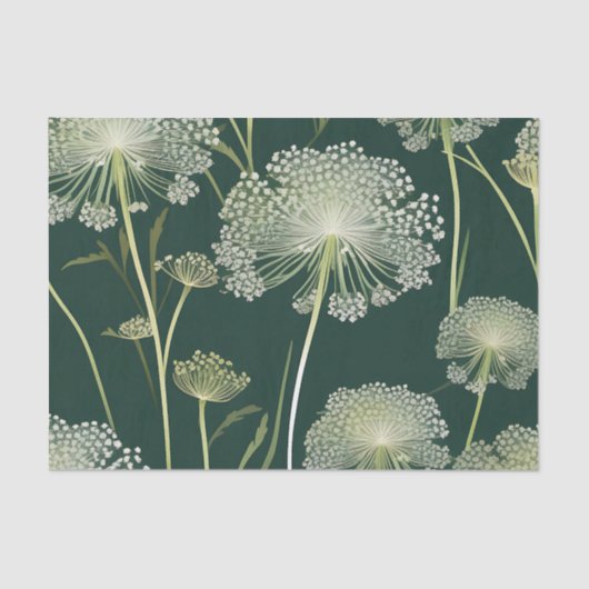Natuur Queen Anne's Lace Pattern Tissuepapier (Voorkant)