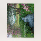 Natuur Quote Elegante Bloemen en Stroom Legpuzzel (Verticaal)