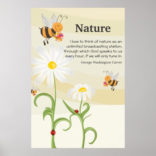 Natuur Quote - George Washington Carver Poster (Voorkant)