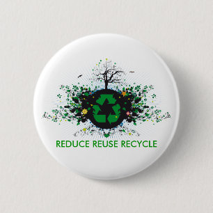 Natuur Recycli Ronde Button 5,7 Cm