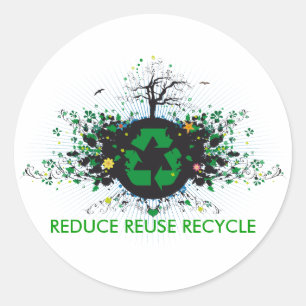 Natuur Recycli Ronde Sticker