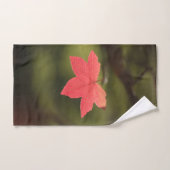 Natuur Red Maple Leaf Foto Handdoek (Handdoek)