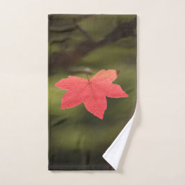 Natuur Red Maple Leaf Foto Handdoek
