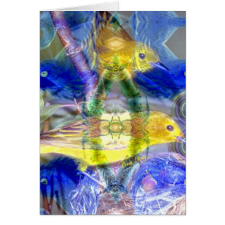 Natuur reflecteert I - Goud en blauwe vogels