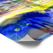 Natuur reflecteert I - Goud en blauwe vogels Poster (Hoek)