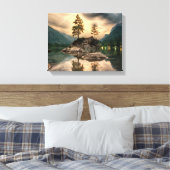 Natuur reizen - Landschap in het gebergte Canvas Afdruk (Insitu (Slaapkamer))