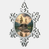 Natuur reizen - Landschap in het gebergte Tin Sneeuwvlok Ornament (Rechts)