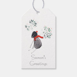 Natuur rendieren vakantie cadeau Label Cadeaulabel