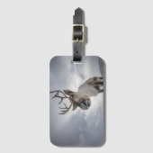 Natuur rendierfoto bagagelabel (Voorkant (verticaal))