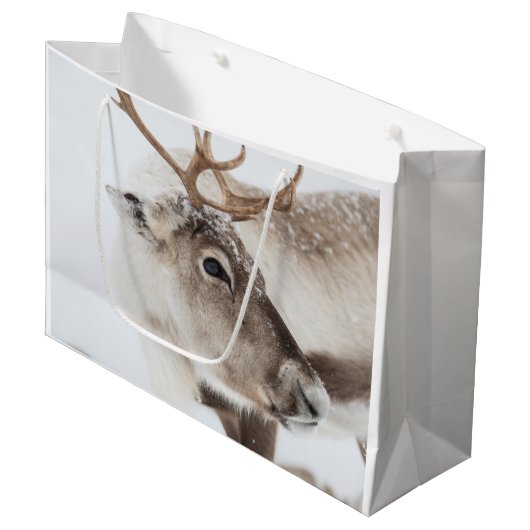Natuur rendierfoto groot cadeauzakje (Voorkant Gekanteld)