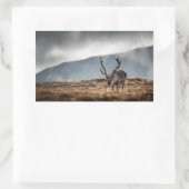 Natuur rendierfoto rechthoekige sticker (Tas)